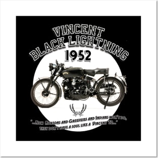 VINCENT BLACK LIGHTNING 1952 Posters and Art